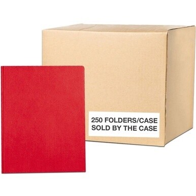 Roaring Spring Letter Fastener Folder - 8 1/2&quot; x 11&quot; - 50 Sheet Capacity - 3 x Prong Fastener(s) - 2 Internal Pocket(s) - Red - 250 / Carton