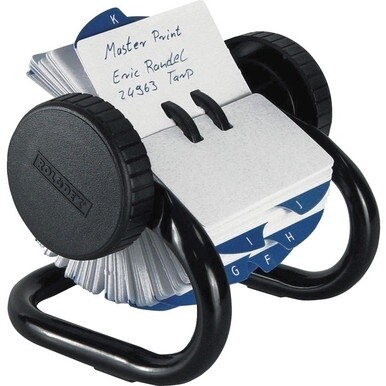 Rolodex Classic 250 Card Rotary File - 250 Card Capacity - For 1.75&quot; x 3.25&quot; Size Card - 24 Index Guide - Black