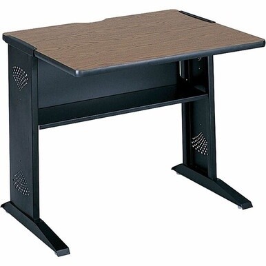 Safco 36&quot;W Reversible Top Computer Desk - For - Table TopRectangle Top - 28&quot; Table Top Length x 35.50&quot; Table Top Width - Assembly Required - Steel - 1 Each