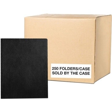 Roaring Spring Letter Fastener Folder - 8 1/2&quot; x 11&quot; - 50 Sheet Capacity - 3 x Prong Fastener(s) - 2 Internal Pocket(s) - Black - 250 / Carton