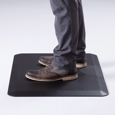Safco Movable Anti-Fatigue Mat - Floor - 36&quot; Length x 24&quot; Width x 1&quot; Thickness - Rectangular - Black - 1Each