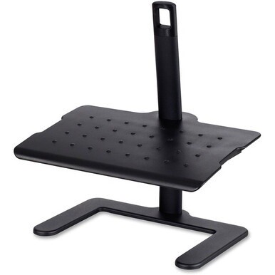 Safco Adjustable-Height Footrest - 3.50&quot; - 16&quot; Adjustable Height - Black