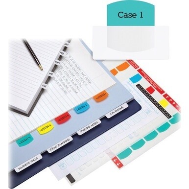 Redi-Tag Laser Printable Index Tabs - 375 Blank Tab(s) - 1.25&quot; Tab Height x 1.12&quot; Tab Width - Self-adhesive, Permanent - Red, Blue, Mint, Orange, Yellow Tab(s) - 375 / Pack