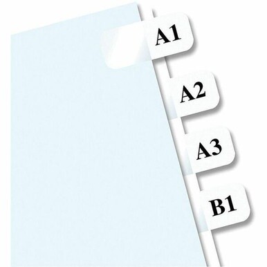 Redi-Tag Laser Printable Index Tabs - 675 Blank Tab(s) - 1&quot; Tab Height x 0.43&quot; Tab Width - Self-adhesive, Permanent - White Tab(s) - 675 / Pack