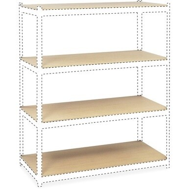 Safco Archival Shelving Box 2 of 2 - 69&quot; Width x 32.9&quot; Depth x 0.5&quot; Height - Particleboard - Gray