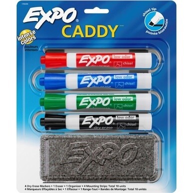 SAN1785294A - Expo Whiteboard Caddy Organizer - Chisel Marker Point Style - Assorted - 4 / Set