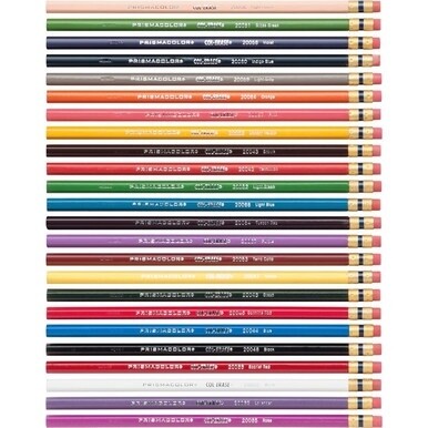 Prismacolor Col-Erase Colored Pencils - Assorted Lead - Assorted Barrel - 24 / Set