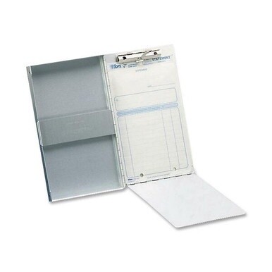 Saunders Snapak Side-open Storage Form Holder - 0.50&quot; Clip Capacity - Storage for 30 Sheet - Side Opening - 5 21/32&quot; x 9 1/2&quot; - Aluminum - Silver - 1 Each