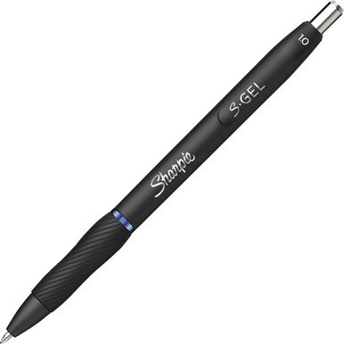 Sharpie S-Gel Retractable Pens - Bold Pen Point - 1 mm Pen Point Size - Retractable - Blue Gel-based Ink - Black Barrel - 36 / Box