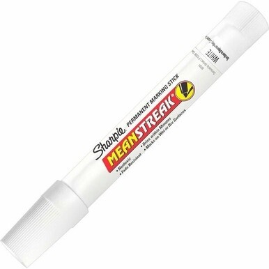 Sharpie Mean Streak Permanent Marking Stick - Broad Marker Point - Bullet Marker Point Style - White - 1 Each