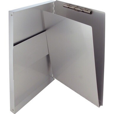 Saunders Snapak Side-open Storage Form Holder - 0.50&quot; Clip Capacity - Storage for 30 Sheet - Side Opening - 8 1/2&quot; x 14&quot; - Aluminum - Silver - 1 Each