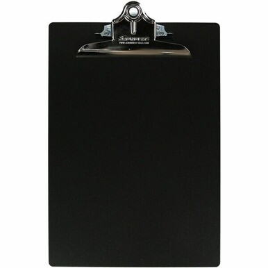 Saunders Smooth Aluminum Clipboard - Storage for Paper - 8 1/2&quot; x 11&quot; - Aluminum - Black - 1 Each