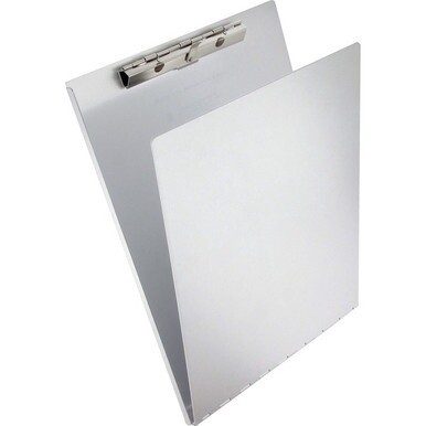 Saunders Aluminum Clipboard with Writing Plate - 0.50&quot; Clip Capacity - 8 1/2&quot; x 12&quot; - Spring Clip - Aluminum - 1 Each