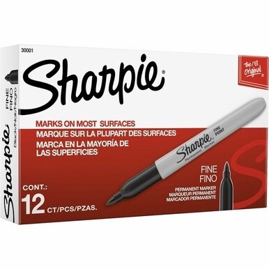 7520003126124 Sharpie Pen-style Permanent Marker - Fine Marker Point - Black Alcohol Based Ink - 1 / Box