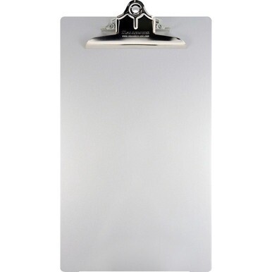 Saunders Aluminum Round Corner Clipboards - 1&quot; Clip Capacity - 8 1/2&quot; x 14&quot; - Clamp - Aluminum - Silver - 1 Each