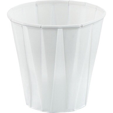 Solo 3.5 oz Treated Paper Souffle Portion Cups - 100 / Pack - White - Paper - Medicine