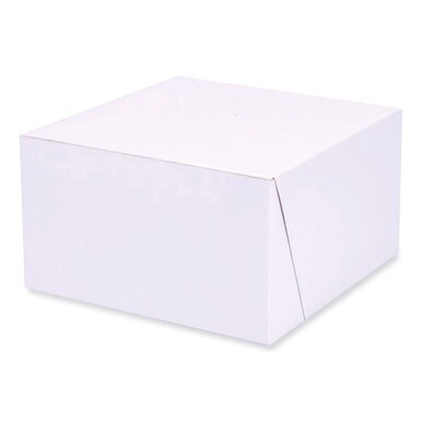 Bakery Boxes, Standard, 7 x 7 x 4, White, Paper, 250/Carton