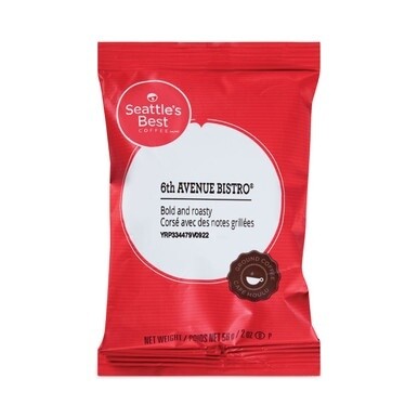 Premeasured Coffee Packs, 6th Avenue Bistro, 2.1 oz Packet, 72/Carton