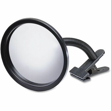 See All Portable Clip-On Mirror - Round - x 7&quot; Diameter - 1 Each
