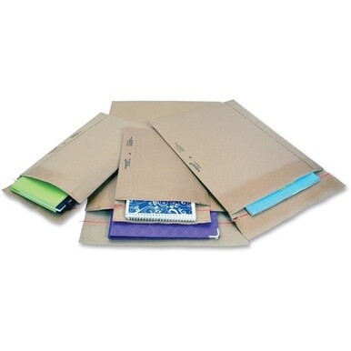 Jiffy Mailer Padded Self-seal Mailers - Padded - #4 - 9 1/2&quot; Width x 14 1/2&quot; Length - Self-sealing - Kraft, Fiber - 100 / Carton - Natural