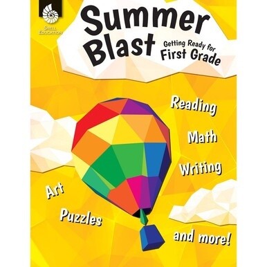 Shell Education Summer Blast Student Workbook Printed Book by Jodene Smith - 128 Pages - Book - Grade K-1 - Multilingual