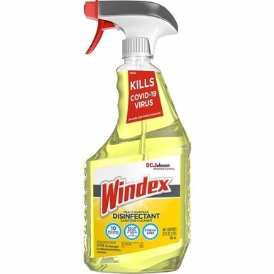 Windex&amp;reg; Multisurface Disinfectant Spray - 32 fl oz (1 quart) - 1 / Each - Yellow