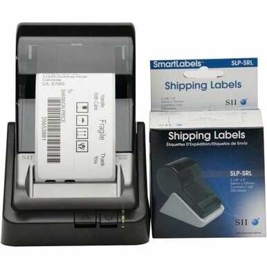 Seiko SmartLabel SLP-SRL Shipping Label - 2 1/8&quot; Width x 4&quot; Length - Permanent Adhesive - Rectangle - Direct Thermal - White - Paper - 220 / Roll - 1 Each
