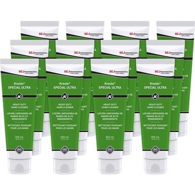 SC Johnson Kresto Special Ultra Hand Cleaner - 8.5 fl oz (250 mL) - Paint Remover - Hand, Industrial, Automotive - Brown - Soap-free, Heavy Duty, Odorless, Silicone-free - 12 / Carton