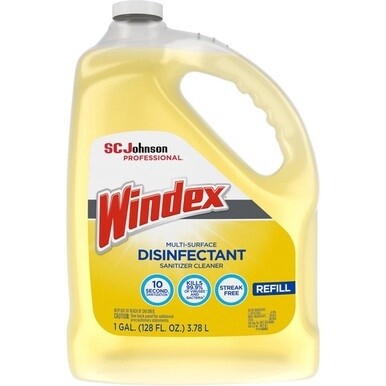 Windex&amp;reg; Multi-Surface Disinfectant Sanitizer Cleaner - 128 fl oz (4 quart)Bottle - 1 Each - Disinfectant - Yellow