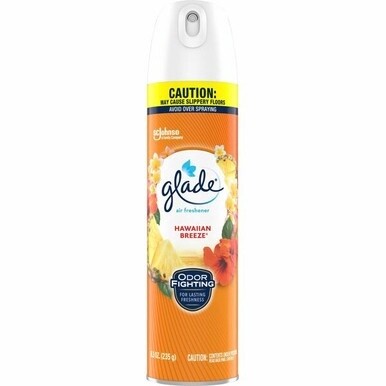 Glade Hawaiian Breeze Scent Air Spray - Aerosol - 8.3 fl oz (0.3 quart) - Hawaiian Breeze - 6 / Carton - CFC-free, Ozone-safe