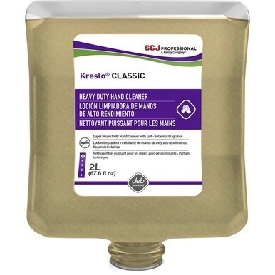 Kresto Classic 2 L Refill Heavy Duty Hand Cleaner Manual Cartridge - Fougere Scent (4/Carton) - 67.6 fl oz (2 L) - Soil Remover - Washroom, Industrial - Non-toxic, Heavy Duty - 4 / Carton