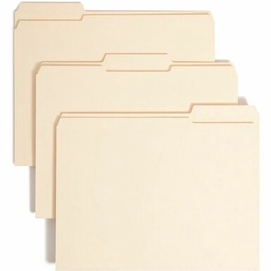 Smead 1/3 Tab Cut Letter Recycled Fastener Folder - 8 1/2&quot; x 11&quot; - 1 1/2&quot; Expansion - 2 x 2B Fastener(s) - 1 1/2&quot; Fastener Capacity for Folder - Top Tab Location - Assorted Position Tab Position - Man