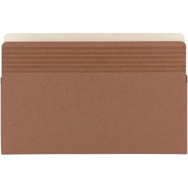 Smead Easy Grip Straight Tab Cut Legal Recycled File Pocket - 8 1/2" x 14" - 3 1/2" Expansion - Pressboard - Redrope - 30% Recycled - 25 / Box