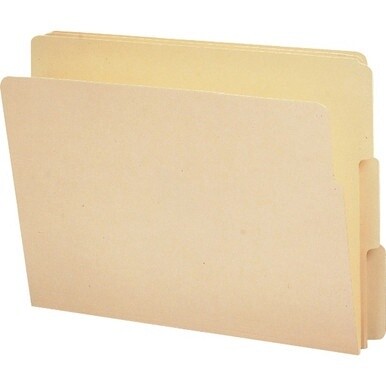 Smead Shelf-Master 1/3 Tab Cut Letter Recycled End Tab File Folder - 8 1/2&quot; x 11&quot; - 3/4&quot; Expansion - End Tab Location - Assorted Position Tab Position - Manila - 10% Recycled - 100 / Box