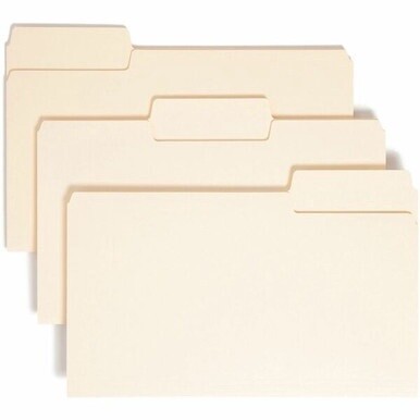 Smead SuperTab 1/3 Tab Cut Legal Recycled Top Tab File Folder - 8 1/2&quot; x 14&quot; - 3/4&quot; Expansion - Top Tab Location - Assorted Position Tab Position - Manila - Manila - 10% Recycled - 50 / Box