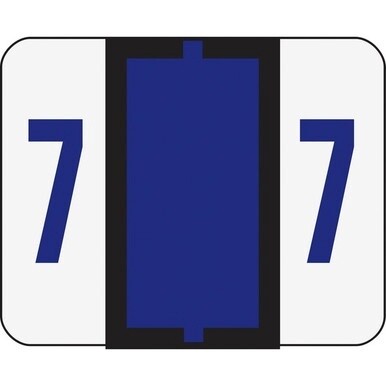 Smead BCCRN Bar-Style Color-Coded Labels - &quot;Number&quot; - 1 1/4&quot; Width x 1&quot; Length - Purple - 500 / Roll
