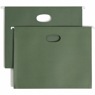 Smead Hanging File Pockets, 3-1/2 Inch Expansion, Letter Size, Standard Green, 10 Per Box (64220) - 3 1/2&quot; Folder Capacity - 8 1/2&quot; x 11&quot; - 3 1/2&quot; Expansion - Standard Green - 30% Recycled - 10 / Box
