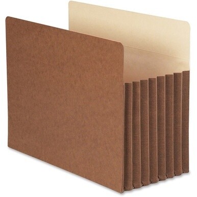 Smead TUFF Straight Tab Cut Letter Recycled File Pocket - 8 1/2&quot; x 11&quot; - 1600 Sheet Capacity - 7&quot; Expansion - Redrope - Redrope - 30% Recycled - 5 / Box