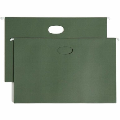 Smead Hanging File Pockets, 3-1/2 Inch Expansion, Legal Size, Standard Green, 10 Per Box (64320) - 8 1/2" x 14" - 3 1/2" Expansion - Standard Green - 30% Recycled