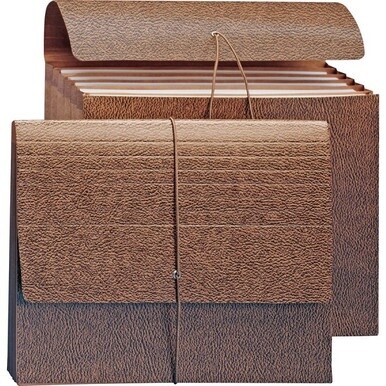 Smead Letter Recycled File Wallet - 8 1/2" x 11" - 5 1/4" Expansion - 6 Pocket(s) - Redrope, Redrope - Redrope - 30% Recycled - 10 / Box