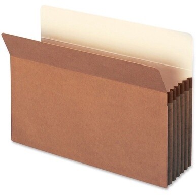 Smead Straight Tab Cut Legal Recycled File Pocket - 8 1/2" x 14" - Top Tab Location - Redrope - Redrope - 30% Recycled - 10 / Box