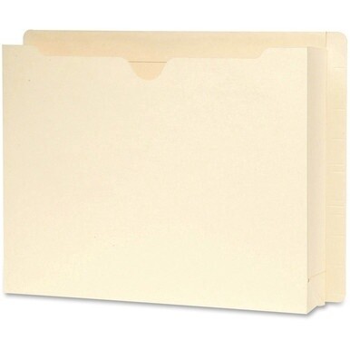 Smead Straight Tab Cut Letter Recycled File Jacket - 8 1/2&quot; x 11&quot; - 2&quot; Expansion - Manila - 10% Recycled - 25 / Box