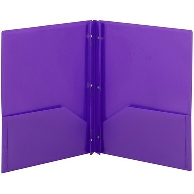 Smead Letter Fastener Folder - 8 1/2&quot; x 11&quot; - 180 Sheet Capacity - 2 x Double Tang Fastener(s) - 2 Inside Back Pocket(s) - Purple - 72 / Carton
