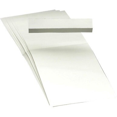 Smead Replacement Label Inserts - Blank Tab(s)3.25&quot; Tab Width - White Poly Tab(s) - 100 / Pack