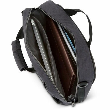 Samsonite HEATHER Carrying Case (Briefcase) for 15.6&quot; Notebook, Pen, Key, Tablet - Black - Water Resistant - Ripstop Polyester Body - Tricot Interior Material - Handle, Shoulder Strap
