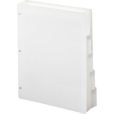 Smead Three-Ring Binder Index Dividers - Letter - 8.50&quot; Width x 11&quot; Length - White Divider - Recycled - 20 / Box