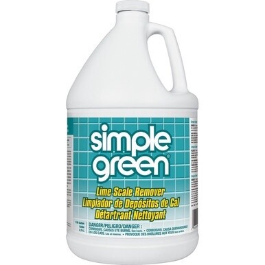 Simple Green Lime Scale Remover - For Multi Surface - 128 fl oz (4 quart) - Wintergreen Scent - 6 / Carton - Deodorize, Non-abrasive, Non-flammable, Phosphate-free, Bleach-free, Ammonia-free, Phosphor