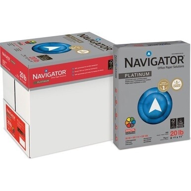 Navigator Platinum Superior Productivity Multipurpose Paper - Silky Touch - White - Letter - 8 1/2&quot; x 11&quot; - 20 lb Basis Weight - Smooth - 2500 / Carton - Jam-free, Chlorine-free - White