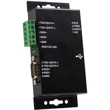StarTech.com USB serial adapter - RS422 - RS485 - Industrial - serial - 1 port - Add an R422/485 serial port to your laptop or desktop computer through USB - USB to Serial - usb to rs485 - USB to DB9 