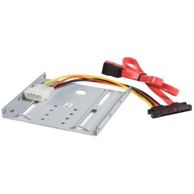 StarTech.com 2.5in Hard Drive to 3.5in Drive Bay Mounting Kit - Mount a 2.5in SATA hard drive to any computer with an available 3.5in bay - 2.5 to 3.5 sata - hard drive bracket - drive bay adapter -fl